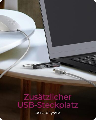 ICY Box IB-CR203-CU3 3-in-1 Card Reader USB-C/A, SD & MicroSD Card Reader 5 Gbps with Additional USB-A Port, for PC, Notebook, MacBook, Tablet & Smartphone in Kuwait