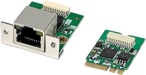 M.2 A+E Key to 2.5G Ethernet Adapter - NIC with Intel I226V, 100/1000/2500 Mbps RJ45 Stable Connection Cable Length 20cm, Compatible with OpenWRT | Windows | Linux | Server | PC | SBC (A+E with Screw) in Kuwait