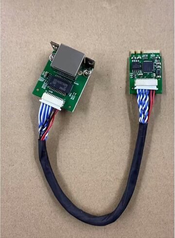 M.2 A+E Key to 2.5G Ethernet Adapter - NIC with Intel I226V, 100/1000/2500 Mbps RJ45 Stable Connection Cable Length 20cm, Compatible with OpenWRT | Windows | Linux | Server | PC | SBC (A+E with Screw) in Kuwait
