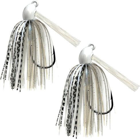 Reaction Tackle Tungsten Swim Jig for Bass Fishing, Weedless Design with Silicone Skirt and Compact Head, Fishing Jig Tackle for Pike, Walleye and Muskie (2-Pack) in Kuwait