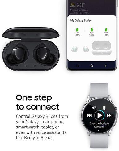 Samsung Galaxy Buds+ True Wireless Earbud Headphones - Black (Renewed) in Kuwait