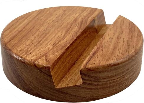 Rose Wood Phone Stand, Round Shape, Single Slot, 2 x 8 x 8 cm Wooden Phone Holder in Kuwait