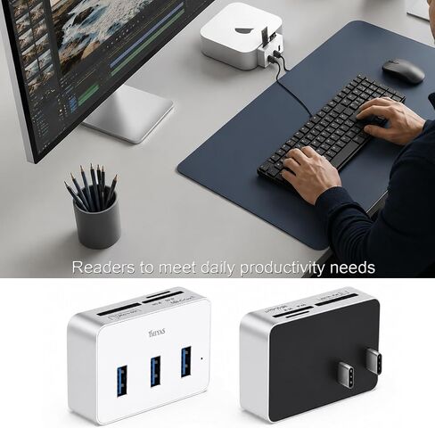 6-in-2 USB Type C Hub M.2 NVMe Enclosure for Mac mini M4 / M4 Pro Silver in Kuwait
