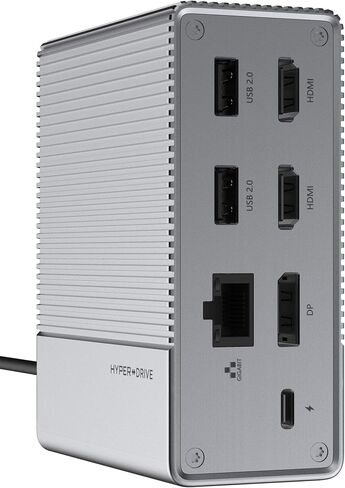 Hyper Drive USB C Docking Station, Laptop 12in1 USB-C GEN2 Dock for Mac Win, Triple Monitor 4K60Hz HDMI DP USB 3.1 PD100W in Kuwait