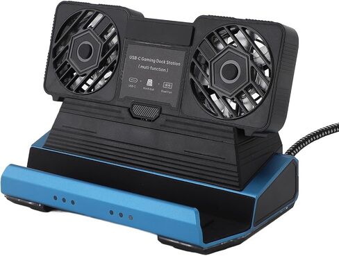 9 in 1 Docking Station for Steam Deck for Legion Go for Claw for ROG Ally X, Dismantling Cooling Fans USB C Dock with HDMI 4K 60Hz, 4 USB 3.0, PD100W, SD TF, Gigabit Ethernet in Kuwait