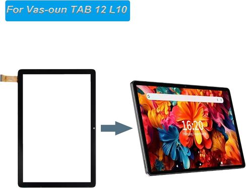 Front Glass Touch Panel Digitizer (Without LCD Display) Compatible with Vasoun TAB 12 L10 Tablet TP Touch 10.1 inch with Tools in Kuwait