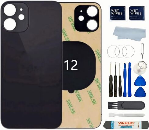 Back Glass Replacement for iPhone 12-6.1inch ​Back Cover with Pre-Installed 3M Tape +Tools (Blue, iPhone 12) in Kuwait