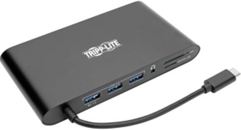 Tripp Lite USB 3.1 Gen 1 USB-C Docking Station w/USB-A, HDMI, VGA, mDP, Gigabit Ethernet, MEM Card, 3.5mm & USB-C PD Charging, Black Housing USB C, USB Type C, USB Type-C (U442-DOCK1B) in Saudi Arabia
