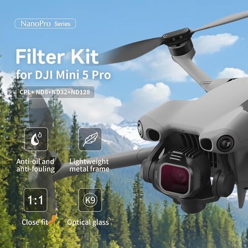 Haida NanoPro Filter Kit for DJI Mini 5 Pro (CPL+ ND8+ND32+ND128) in Kuwait
