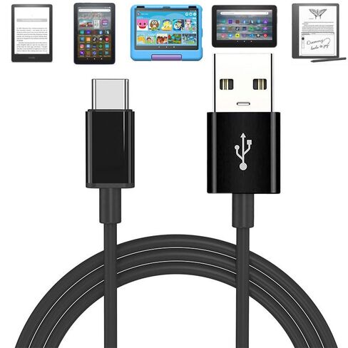 6Ft USB C Charger Cable for Amazon Kindle Kids Fire Tablet, Amazon Kids Pro Tablet, Fire 7/8/10, Fire HD 8/10 Plus, Kindle Paperwhite 2023 (2019, 2020, 2021, 2022, Release, 9th 10th 11th 12th Gen) in Kuwait