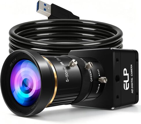 Global Shutter USB Camera, High Speed 5MP 60FPS Manual Zoom USB3.0 Webcam in Kuwait