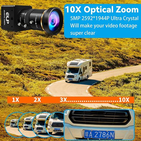 Global Shutter USB Camera, High Speed 5MP 60FPS Manual Zoom USB3.0 Webcam in Kuwait