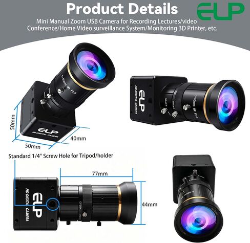 Global Shutter USB Camera, High Speed 5MP 60FPS Manual Zoom USB3.0 Webcam in Kuwait