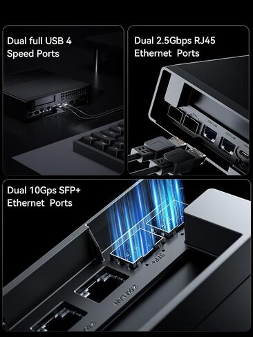 MINISFORUM MS-01 Mini Workstation Intel Core i9-13900H (vPro Enterprise Support) 64GB DDR5 1TB SSD Mini PC,2x 10Gbps SFP+/2x 2.5G RJ45/2x USB4/HDMI/1x PCIe4.0x16 slot/Support 3x M.2 2280/22110/U.2 SSD in Kuwait