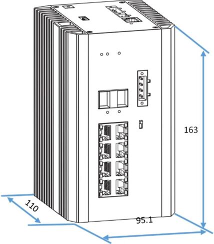 TP-SW8GBT/AT/PSV-U 8 Port Managed Gigabit Switch, 12-57VDC in, 802.3at/bt and Passive PoE Out, 2X SFP in Kuwait