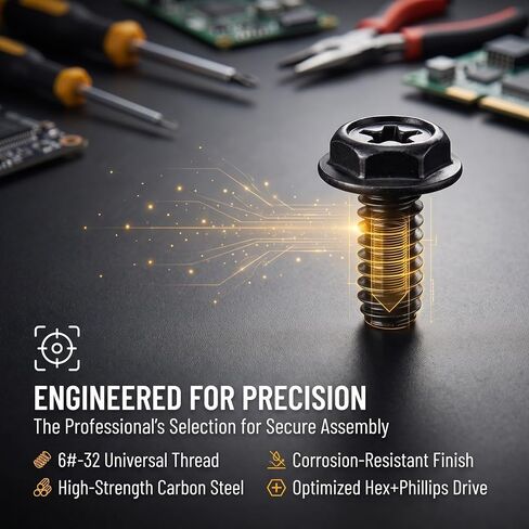 500pcs Black 6-32 Cross Recessed Computer Case Screws in Kuwait