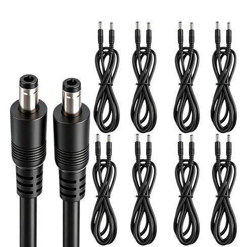10pcs 5.5mm×2.1mm 18AWG Male to Male DC Connector DC Extension Cable 1FT in Kuwait