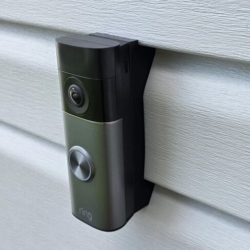 No-Drill 4.5" Dutch Lap Siding Mount Bracket Compatible with Ring Battery Doorbell Pro (Newest Model), Retinal 4K. 3D Printed in Kuwait