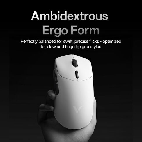 Rapoo VT7 MAX Wireless Gaming Mouse, True 8K Wireless Polling Rate, 53g Lightweight, Up to 750 Hr Battery, Nordic nRF54L15 MCU, 120-Million Optical Switch, 10 Programmable Buttons, Macro Enabled in Kuwait