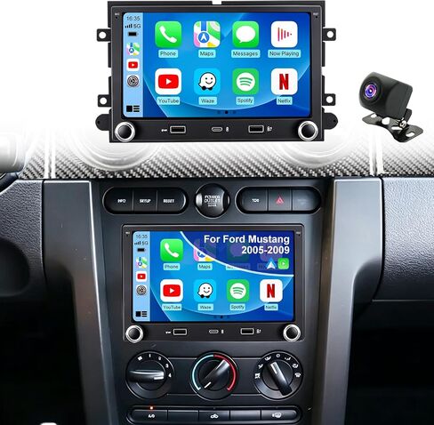 5G WiFi Car Radio for Ford Mustang 2005-2009, E150/E250/E350 2009-2014, Expedition 2007-2014, Explorer 2006-2010, Edge Fusion 7 Inch Touchscreen Stereo Wireless Carplay Android Auto GPS FM BT Camera in Kuwait