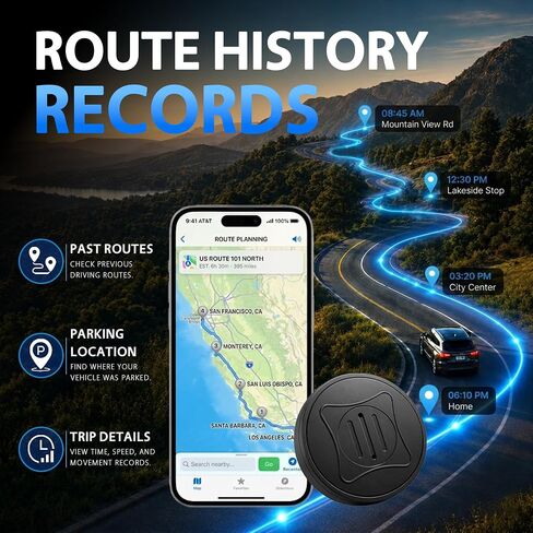 Mini GPS Tracker for Vehicles, Real-Time Car Location Tracking, Magnetic in Kuwait