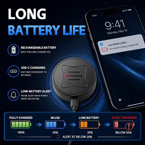 Mini GPS Tracker for Vehicles, Real-Time Car Location Tracking, Magnetic in Kuwait