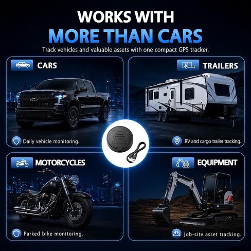 Mini GPS Tracker for Vehicles, Real-Time Car Location Tracking, Magnetic in Kuwait