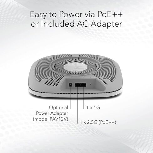 NETGEAR Cloud Managed Wireless Access Point (WAX630PA) - WiFi 6 Dual-Band AX6000 Speed | Up to 600 Client Devices | 802.11ax | Insight Remote Management - , White (Renewed) in Kuwait