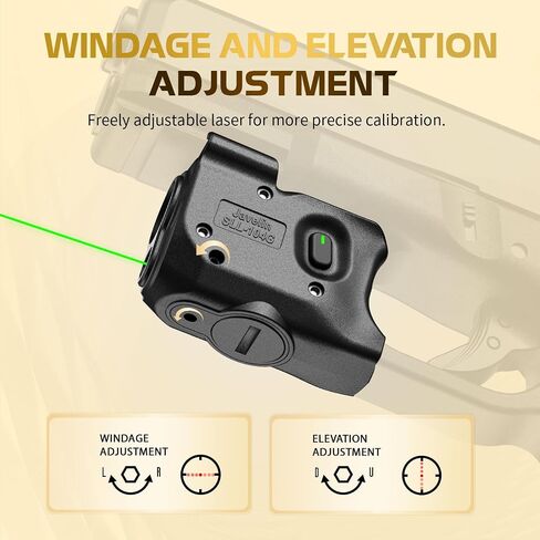 WARRIORLAND Pistol Light Laser & Holster Fit for Glock 17/19 Gen 3-5 & G22/23/31/32 Gen 3-4 & G19X/44/45, Compact 150-Lumen Trigger Tactical Light with Green Laser White LED & IWB Holster in Kuwait