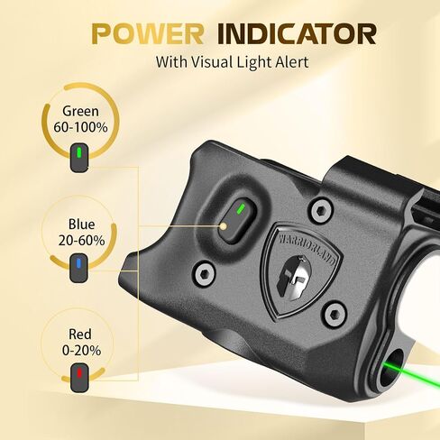 WARRIORLAND Pistol Light Laser & Holster Fit for Glock 17/19 Gen 3-5 & G22/23/31/32 Gen 3-4 & G19X/44/45, Compact 150-Lumen Trigger Tactical Light with Green Laser White LED & IWB Holster in Kuwait