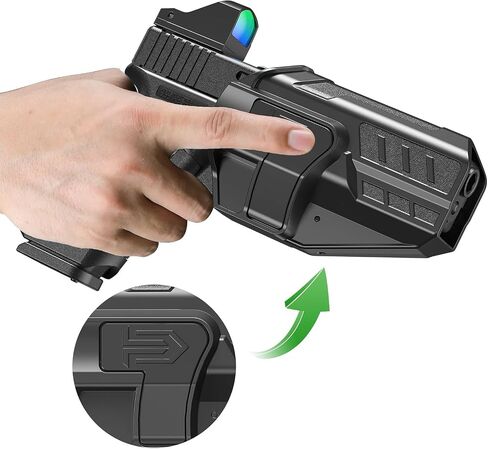 Level 2 OWB Paddle Holster, Auto Lock Quick Release Polymer Holster, Adjustable Retention & 0-60° Cant for Glock17 19 22 23 19X 31 32 44 45 Gen 1-5 in Kuwait