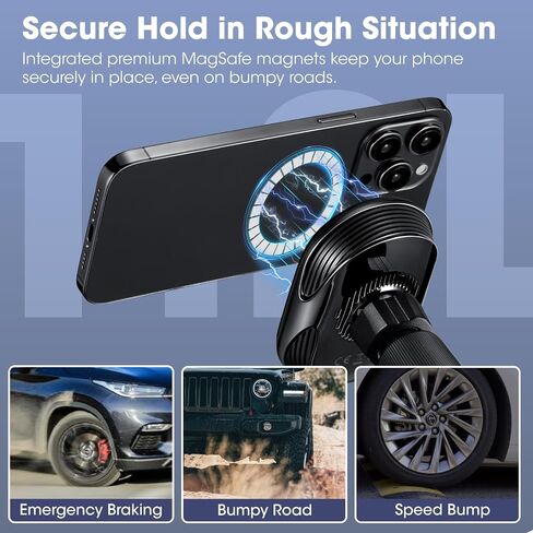 pitaka for Qi2 MagSafe Car Mount Charger with NFC Feature, 360° Rotation in Saudi Arabia