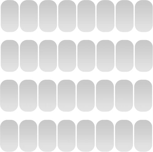 Mini Metal Plates for Magnetic Mount, Wall, Phone Holder, Case, Magnet, Crafts, DIY. Kit of 32 Silver Small 0.4" x 0.8" Iron Discs with 3M Adhesive Backing. Steel Replacement Sticker Set 32 Pack in Kuwait