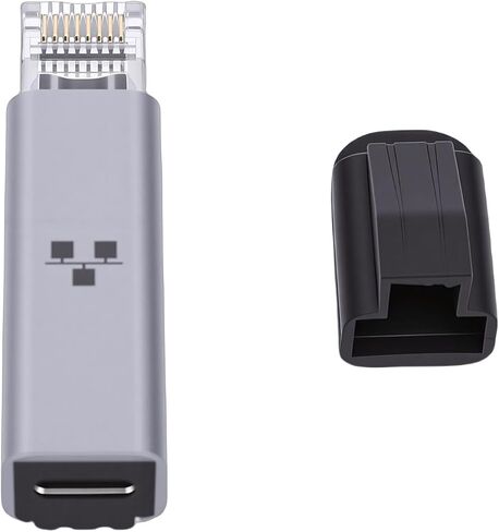 USB C to Ethernet Adapter, 1000Mbps RJ45 Male to USB C Female Adapter for Laptop Tablet Smartphone, Plug Broad Compatibility in Kuwait