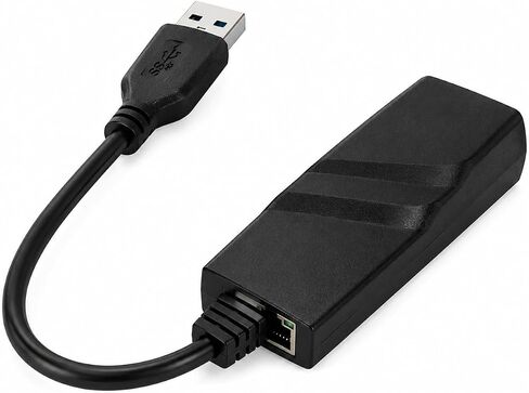 USB 3.0 to Gigabit Ethernet Adapter, Black, RJ45 LAN for Laptop, Desktop, Android TV Box, 10/100/1000 Mbps in Saudi Arabia