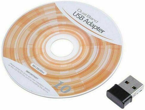 USB WiFi Adapter, Black, AC1200 Dual Band 2.4G/5.8G, 1200Mbps Wireless Network Adapter for PC in Kuwait