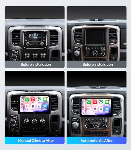 10" 4G+64G Car Radio for Dodge Ram Pickup 1500 2500 3500 2013-2018 Upgrade in Kuwait