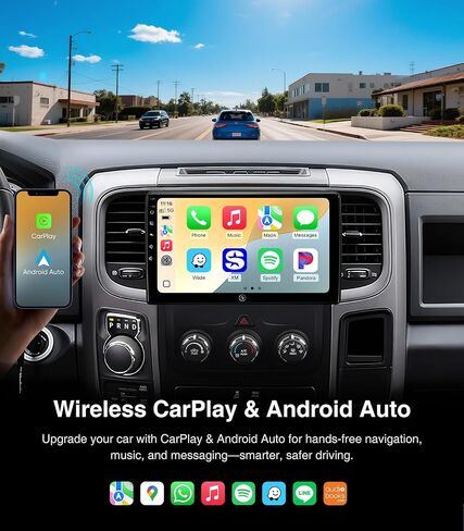 10" 4G+64G Car Radio for Dodge Ram Pickup 1500 2500 3500 2013-2018 Upgrade in Kuwait