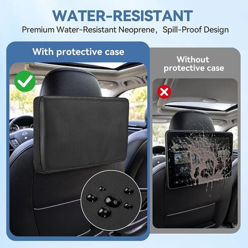 2-Pack Car TV Screen Cover Compatible for 2021-2026 Escalade, 12.6" Soft Neoprene Rear Entertainment Screen Protector Fit for GMC Yukon Suburban Cadillac, Anti-Kick & Pet Scratch Guard in Kuwait