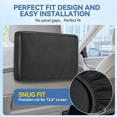 2-Pack Car TV Screen Cover Compatible for 2021-2026 Escalade, 12.6" Soft Neoprene Rear Entertainment Screen Protector Fit for GMC Yukon Suburban Cadillac, Anti-Kick & Pet Scratch Guard in Kuwait