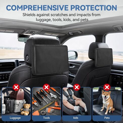 2-Pack Car TV Screen Cover Compatible for 2021-2026 Escalade, 12.6" Soft Neoprene Rear Entertainment Screen Protector Fit for GMC Yukon Suburban Cadillac, Anti-Kick & Pet Scratch Guard in Kuwait