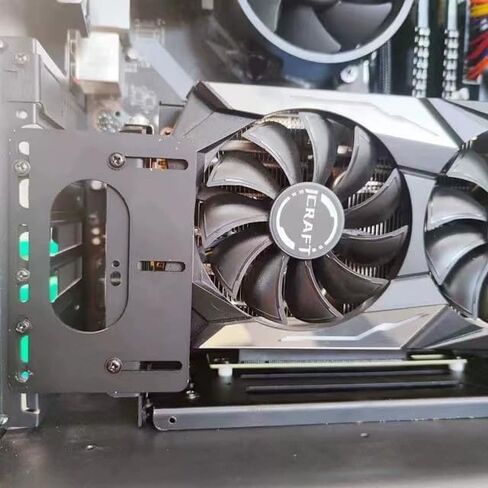 Vertical GPU Mount Bracket, 3 Slots Graphics Card Holder with Hardware, eGPU Dock, External GPU Docking Station , Black in Kuwait