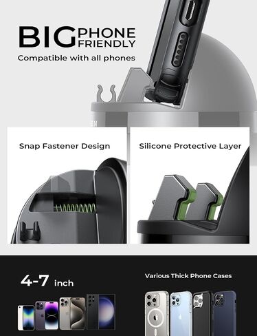 LISEN 360 Dashboard Cell Phone Holder, for iPhone 17 Phone Holder,Dashboard Car Phone Holder Fit for iPhone 16 Pro Max Plus/15/14/13/12/11,Samsung S24/23, All Smartphones, Black in Saudi Arabia