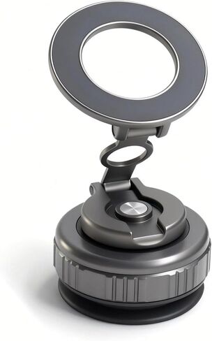 Magnetic Car Phone Mount, Foldable Zinc Alloy Vacuum Suction Base in Kuwait