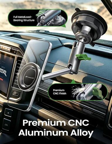 Broodx Magnetic Car Phone Holder, Windshield/Dash Metal Suction Cup Mount in Kuwait