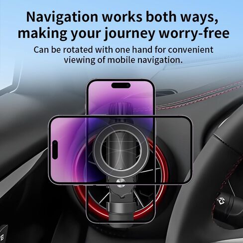 Car Magnetic Phone Mount for Chevrolet Blazer 2019-2025，Camaro 2010-2015，Chevy HHR 2006-2011 Interior Circular Air Vent Accessories Cell Cellphone Holder Screen Charging Magnet Stand Mobile Cradle in Kuwait