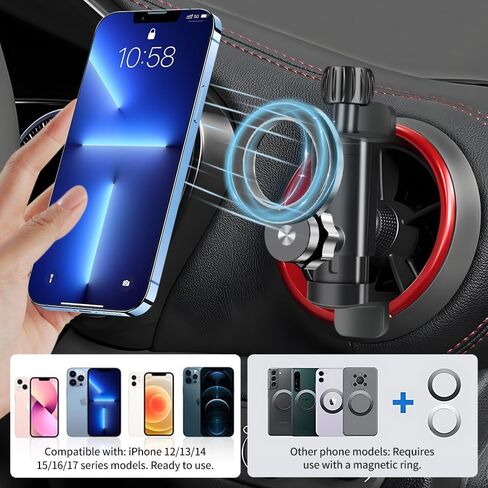 Car Magnetic Phone Mount for Chevrolet Blazer 2019-2025，Camaro 2010-2015，Chevy HHR 2006-2011 Interior Circular Air Vent Accessories Cell Cellphone Holder Screen Charging Magnet Stand Mobile Cradle in Kuwait
