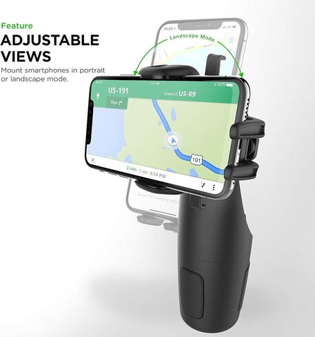 iOttie Easy One Touch 5 Cup Holder Mount - Universal Car Mount Phone Holder for iPhone, Google, Samsung, Moto, Huawei, Nokia, LG, and all other Smartphones in Kuwait