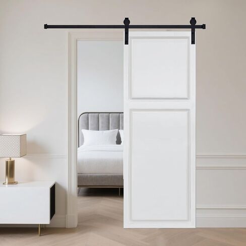 2 Panel Door 3,4" Thick 32 in. x 80 in.White Barn Sliding Door with Hardware kit in Kuwait