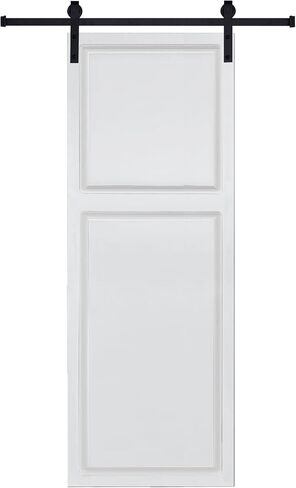 2 Panel Door 3,4" Thick 22 in. x 84 in.White Barn Sliding Door with Hardware kit in Kuwait